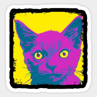 Korat Cat Pop Art - Cat Lover Gift Sticker